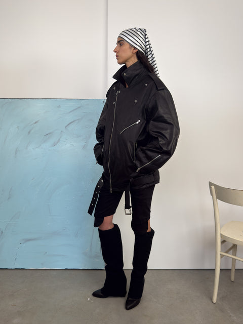 Fonda Leather Jacket Black